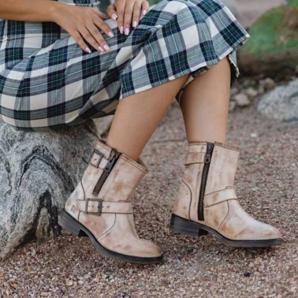 Roan leather booties